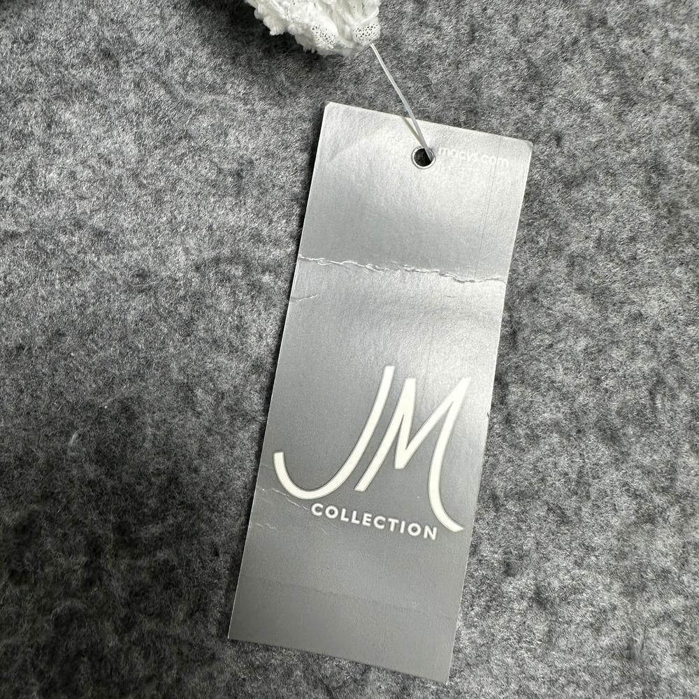 JM Collection Womens XL Bright White Open Knit Short Sleeve Cardigan Sweater New - Picture 8 of 9